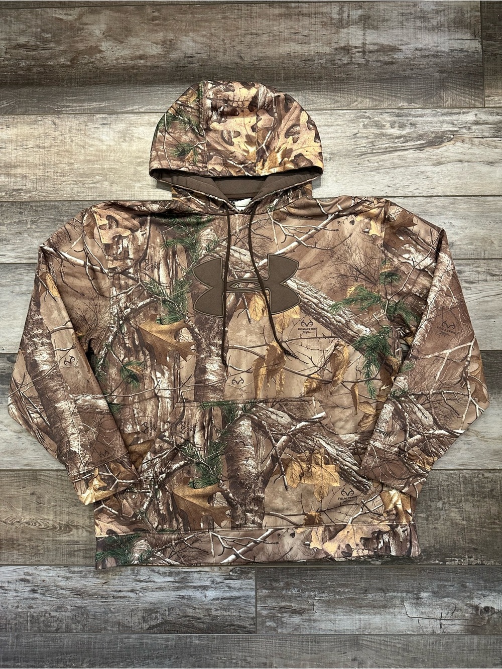 Under Armour Realtree Men's Brown Camo Pullover Hoodie